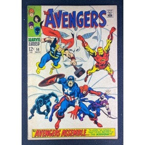 Avengers (1963) #58 FN (6.0) Origin Vision John Buscema Cover/Art