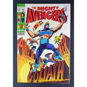 Avengers (1963) #63 FN/VF (7.0) Hawkeye Becomes Goliath Gene Colan
