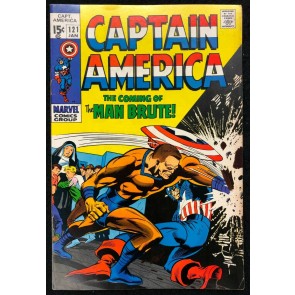 Captain America (1968) #121 FN/VF (7.0) vs Man Brute