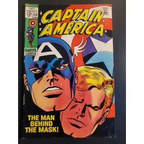 CAPTAIN AMERICA #114 (1969) F+ (6.5) BEHIND THE MASK|