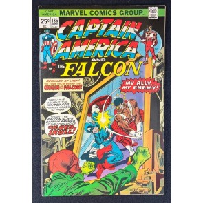 Captain America (1968) #186 VF+ (8.5) Origin Falcon Red Skull Gil Kane Cover