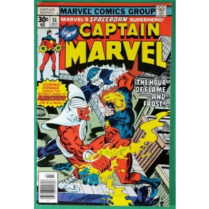 Captain Marvel (1968) #51 VF- (7.5)  versus Mercurio 4-D Man