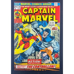 Captain Marvel (1968) #30 FN/VF (7.0) Controller Iron Man Thanos Jim Starlin Art