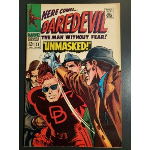 Daredevil #29 (1967) FVF (7.0) "UNMASKED!" - Stan Lee Story|