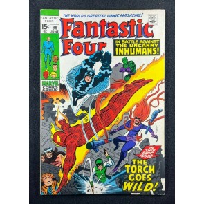 Fantastic Four (1961) #99 FN/VF (7.0) Inhumans Battle Cover Jack Kirby Art