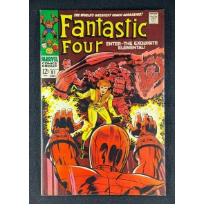 Fantastic Four (1961) #81 FN/VF (7.0) Crystal Joins FF Jack Kirby Cover & Art