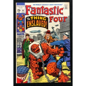 Fantastic Four (1961) #91 VF (8.0) Jack Kirby Cover Art