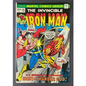 Iron Man (1968) #66 VF (8.0) Thor Battle Cover Gil Kane George Tuska Art
