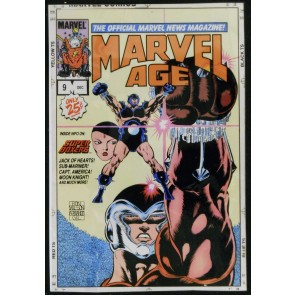 MARVEL AGE #9 COVER ORIGINAL COLOR PROOF ACETATE SEPARATIONS GUIDE