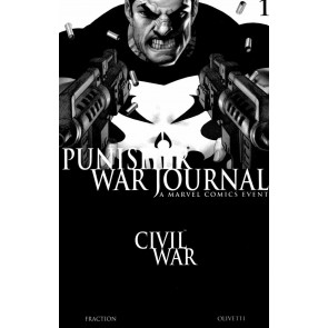 Punisher War Journal (2007) #1 NM Black and White Variant Cover