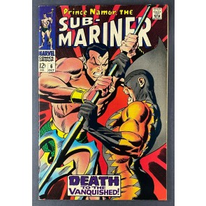 Sub-Mariner (1968) #6 FN (6.0) Tiger Shark Battle John Buscema Cover & Art