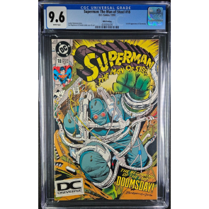 SUPERMAN MAN OF STEEL #18 1992 CGC 9.6 1ST DOOMSDAY DC UNIVERSE RARE 5TH PRINT!|