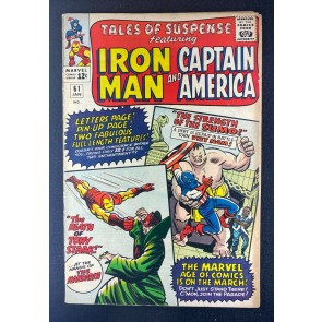Tales of Suspense (1959) #61 FN- (5.5) Mandarin App Captain America Jack Kirby