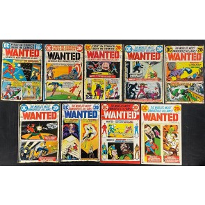 Wanted (1972) #'s 1 2 3 4 5 6 7 8 9 Complete FN+ Lot Starman Batman Superman