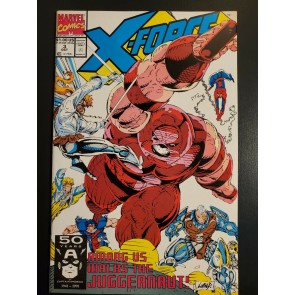 X-FORCE # 3 (1991) NM 9.4 Rob Liefeld Juggernaut cover!|