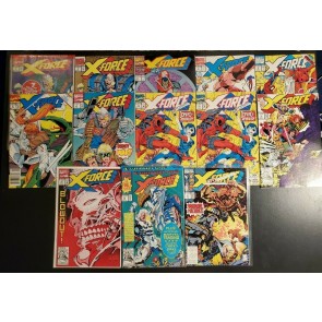 X-force comic lot #1, 1 2nd print, 2,3,4,6,7,11 Direct, 11 UPC 13, 14, 18, 21 |